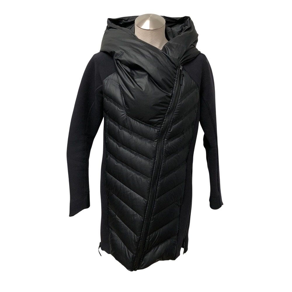 Nike Aeroloft Down Parka Womens XS Black Hybrid Asymmetric Zip Jacket Gorpcore